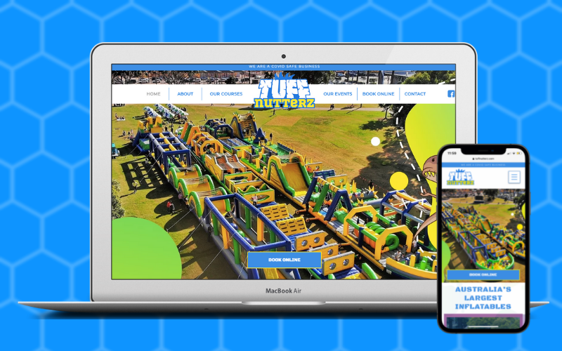 Tuff Nutterz - Giant Obstacle Course Event & Activity Web Design