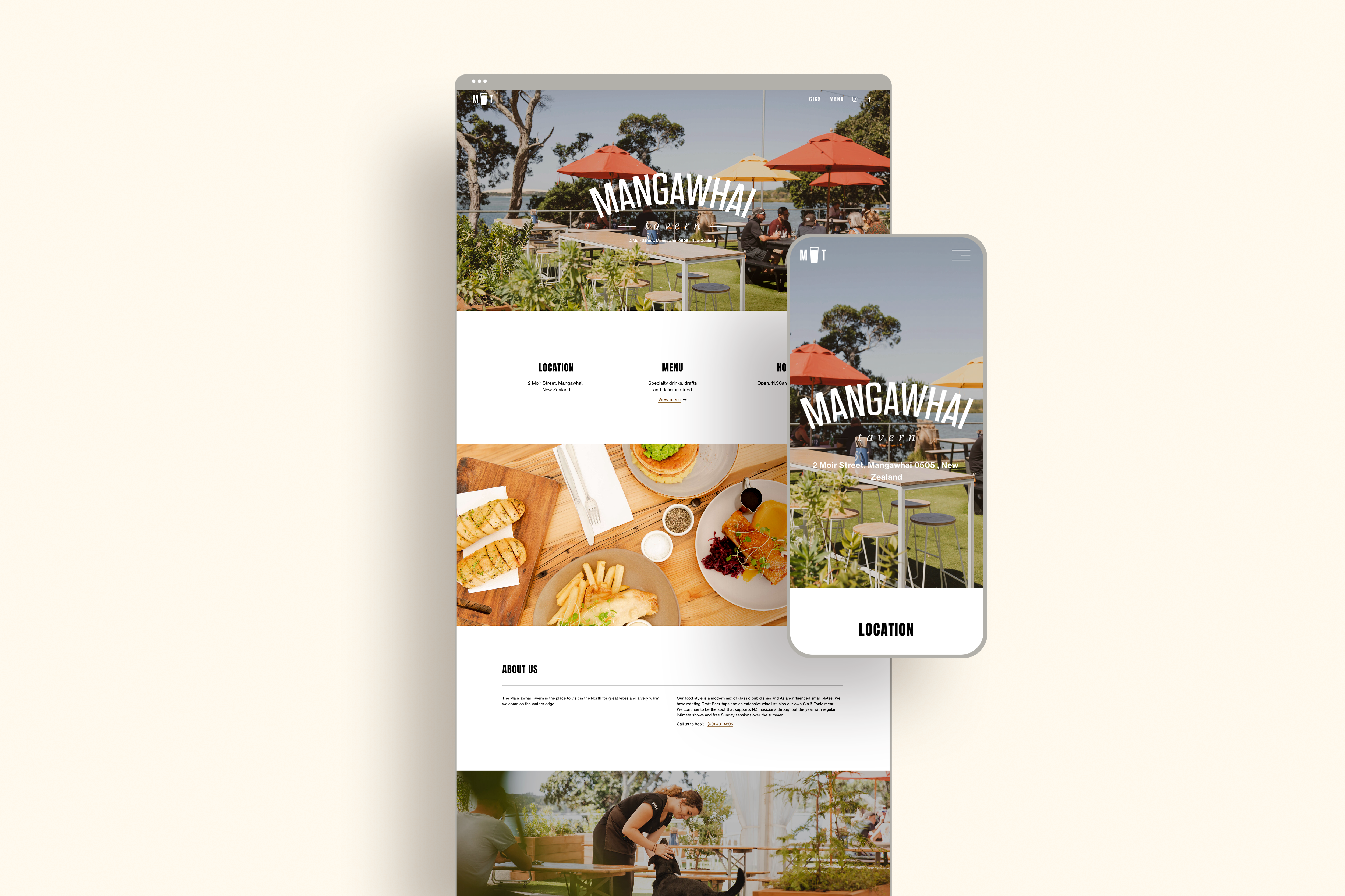Mangawhai Tavern - Squarespace Website Design & Build