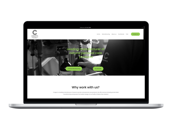 Cropps NZ Website Design