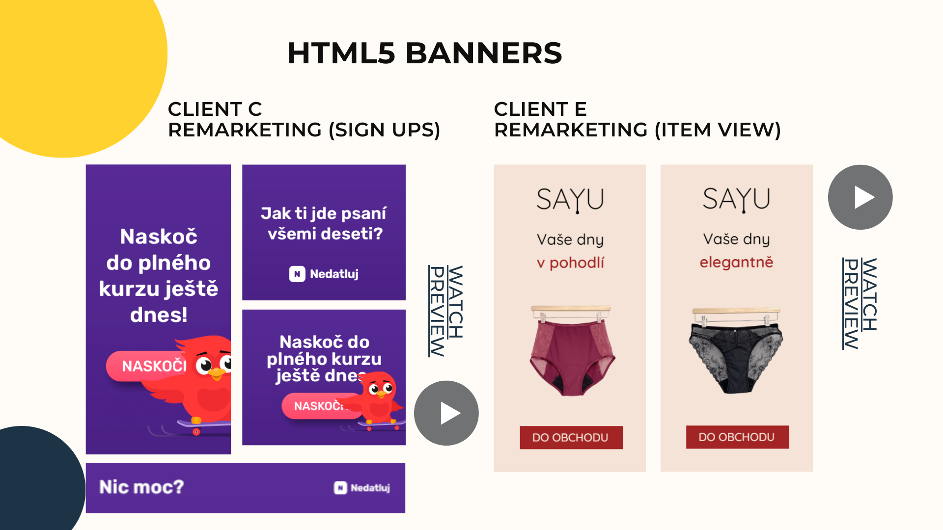 HTML Banners