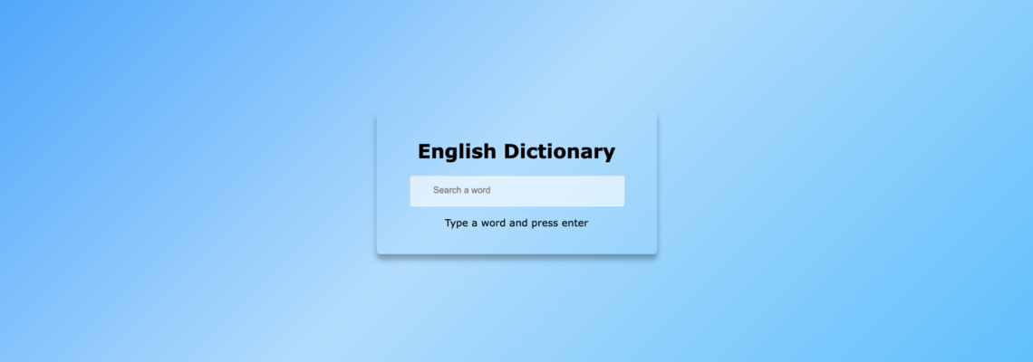 English Dictionary with Audio Pronounciation